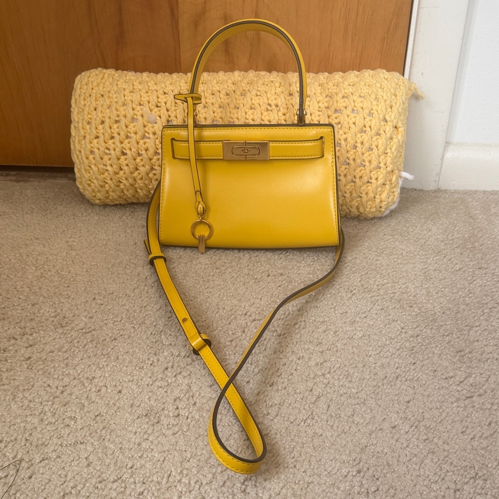 Tory Burch Lee Radziwill Yellow Leather Handbag